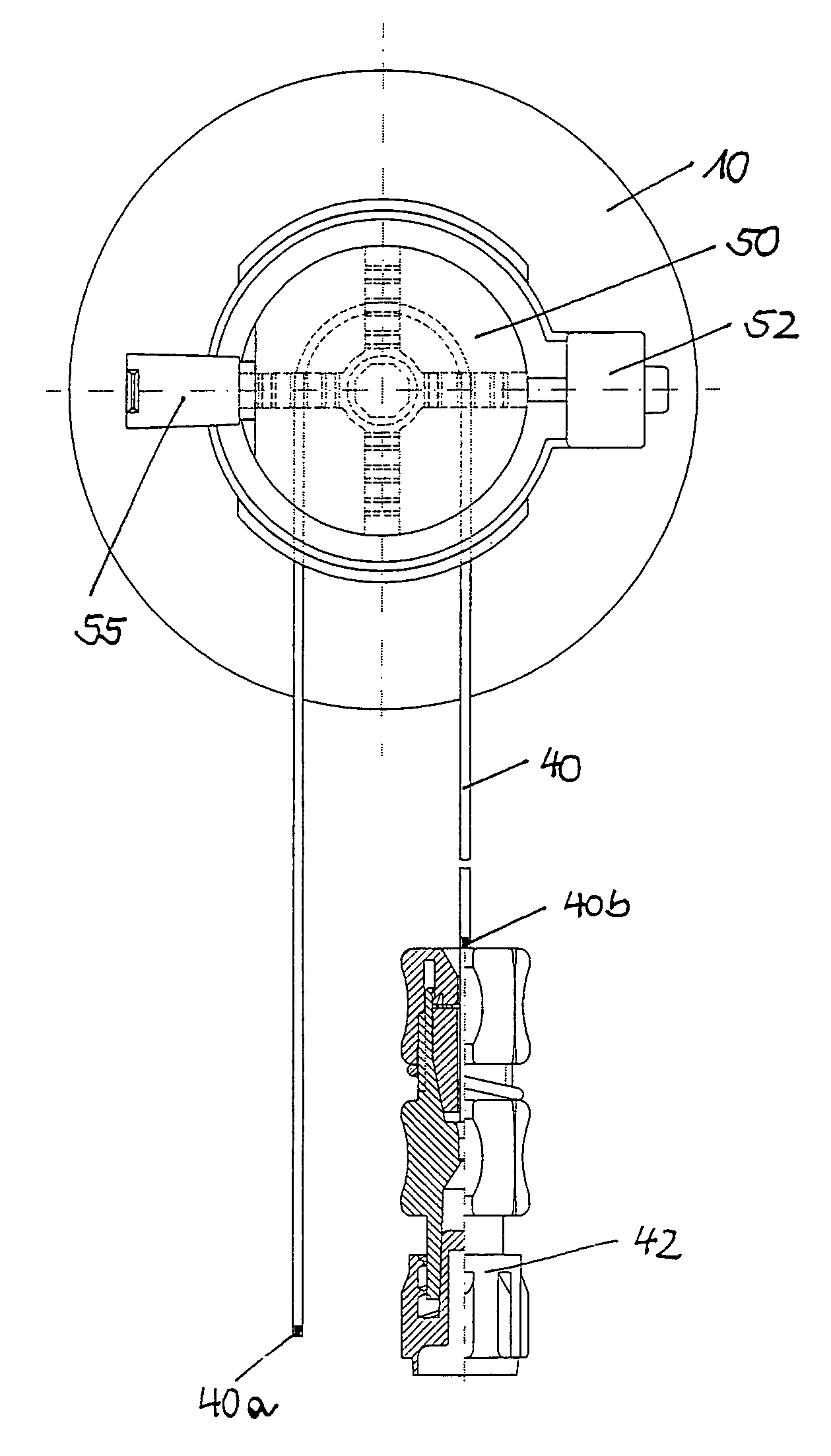 Device for fixation of catheter and filter