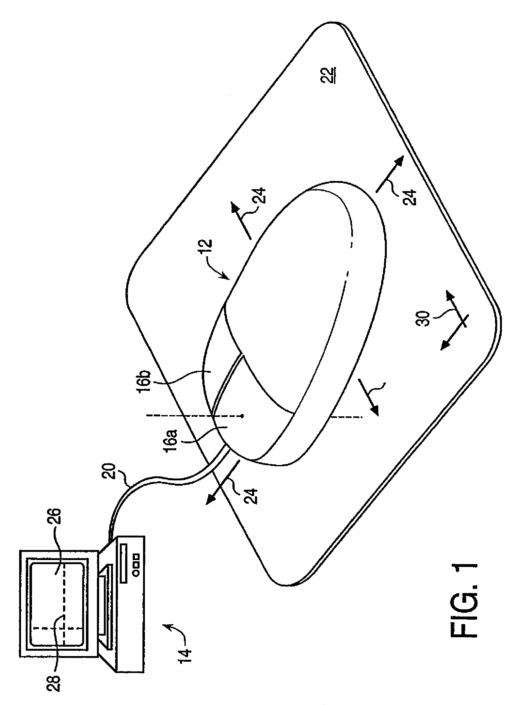 Haptic interface device and actuator assembly providing linear haptic sensations