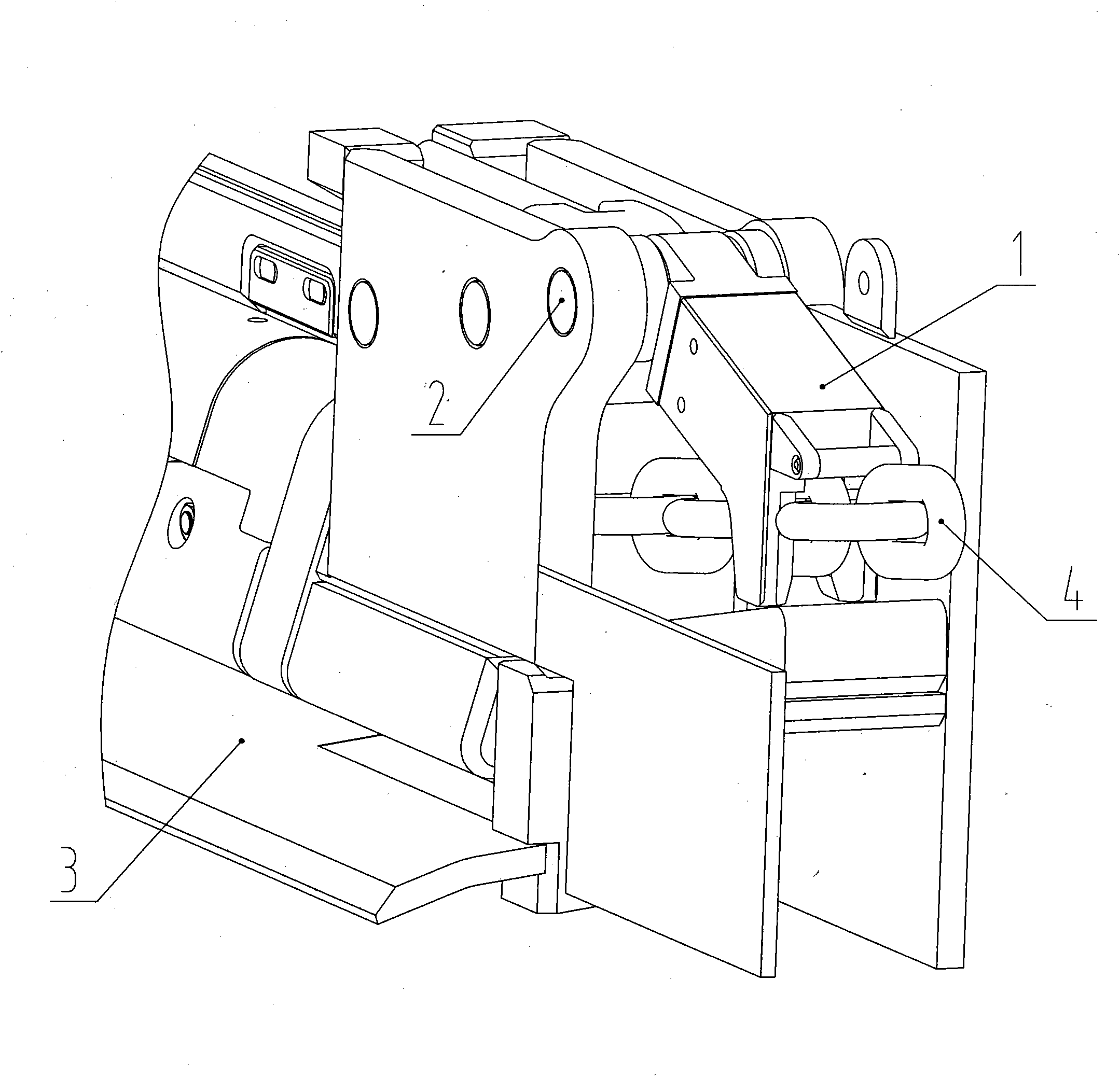 Chain blocking device for tensioning plowing chain of coal plough