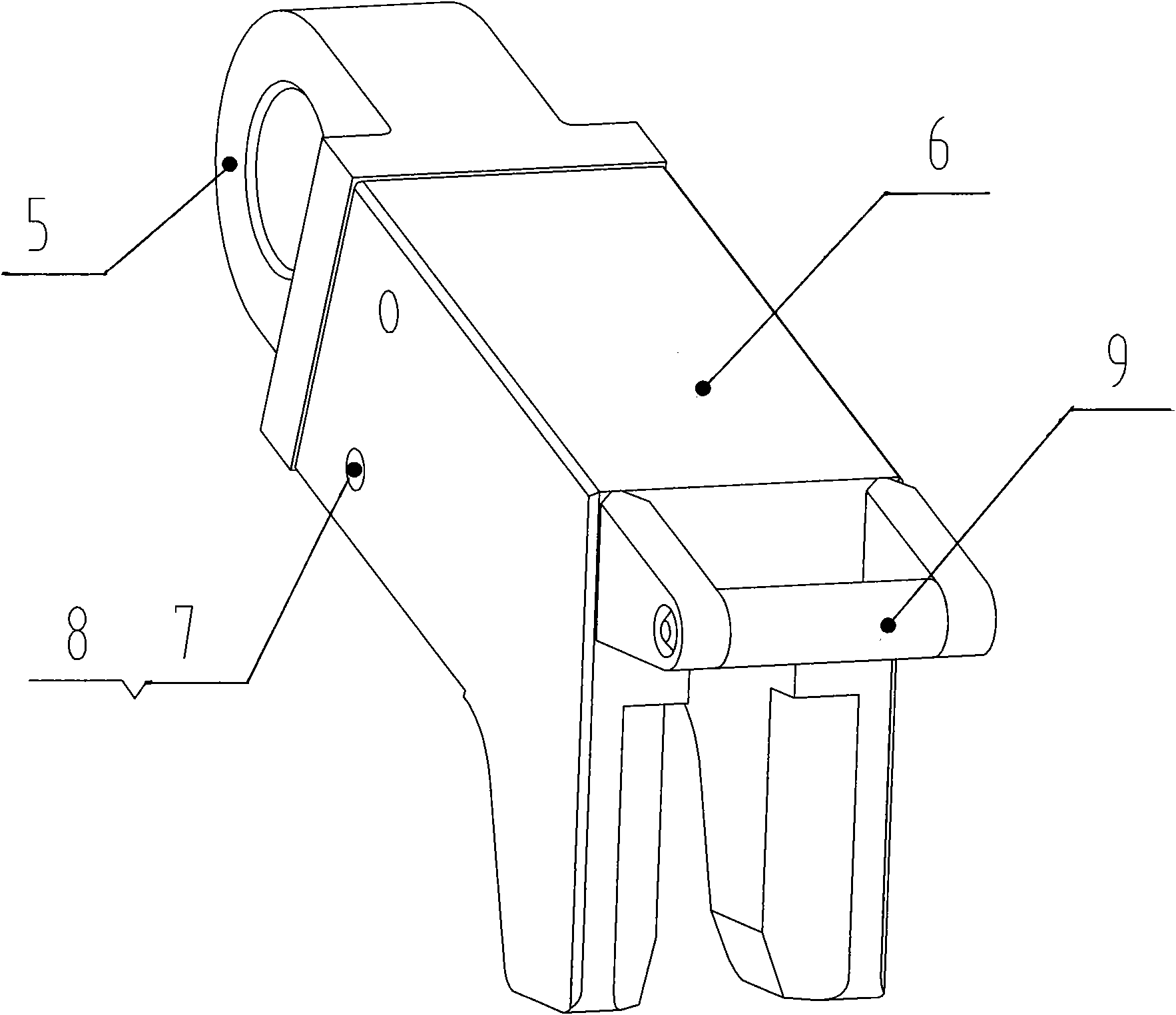 Chain blocking device for tensioning plowing chain of coal plough