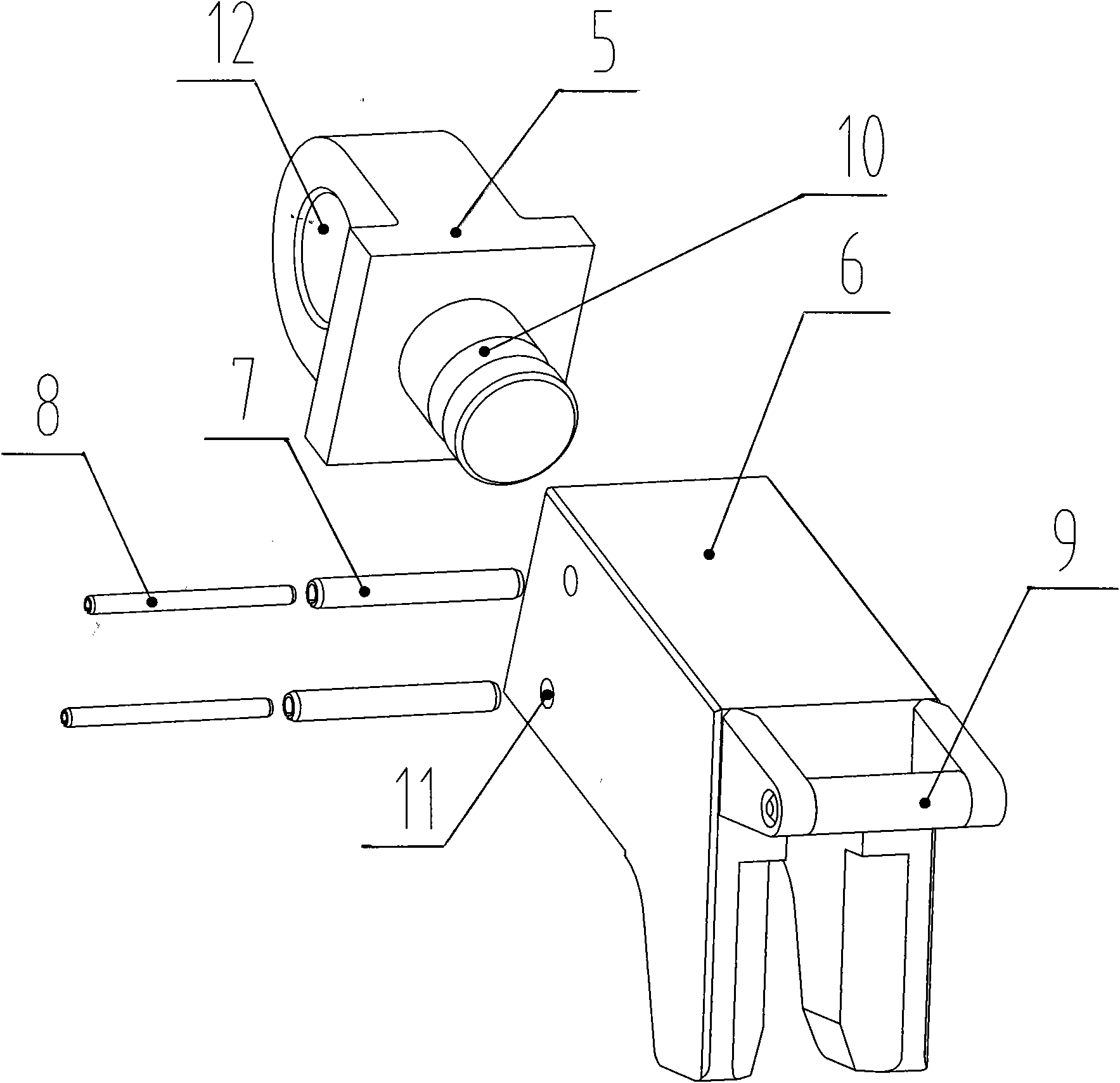 Chain blocking device for tensioning plowing chain of coal plough