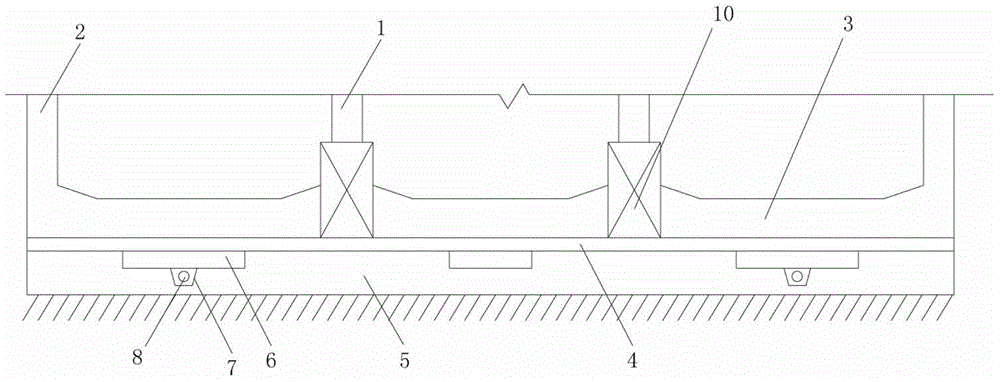 Bottom plate structure with rock foundation, of underground structure
