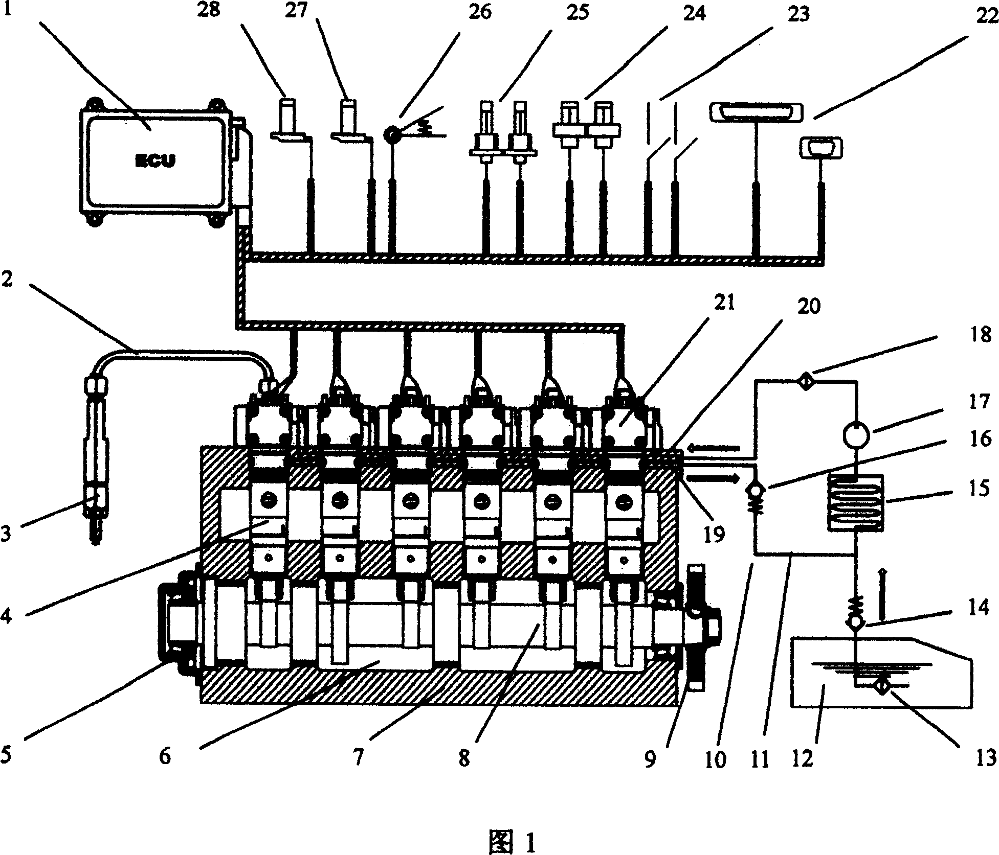 Electrical control upright arrangement integrated pump / valve - pipe - nozzle spraying system