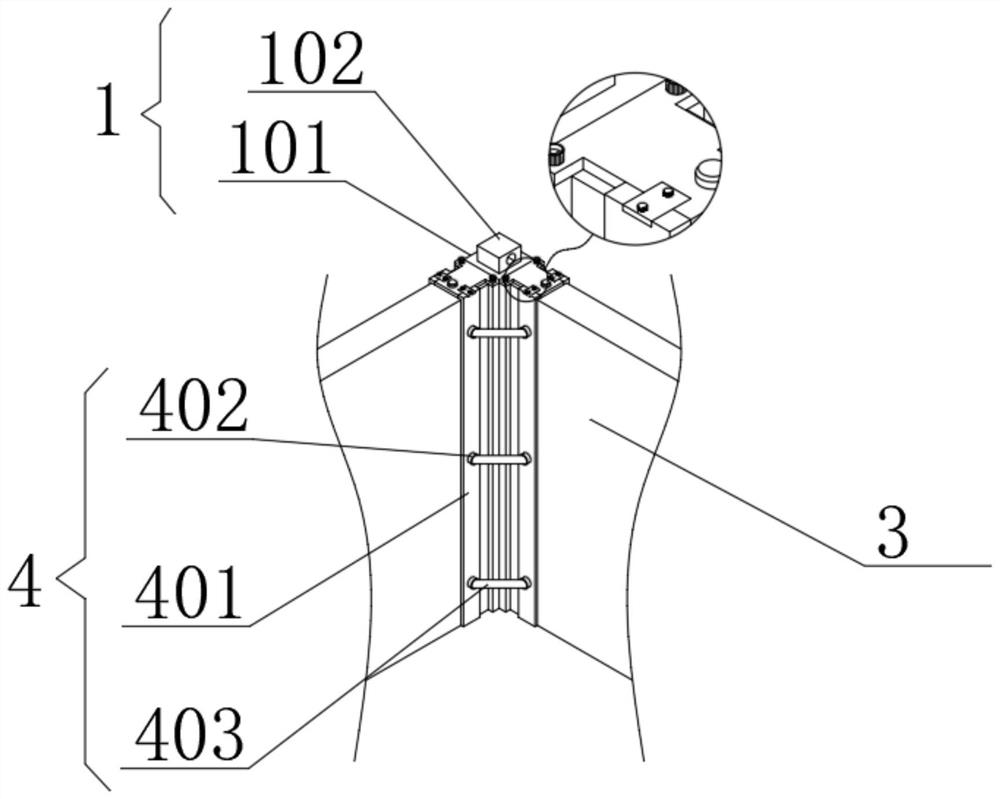 Assembly type indoor decoration wall body mounting fixing structure