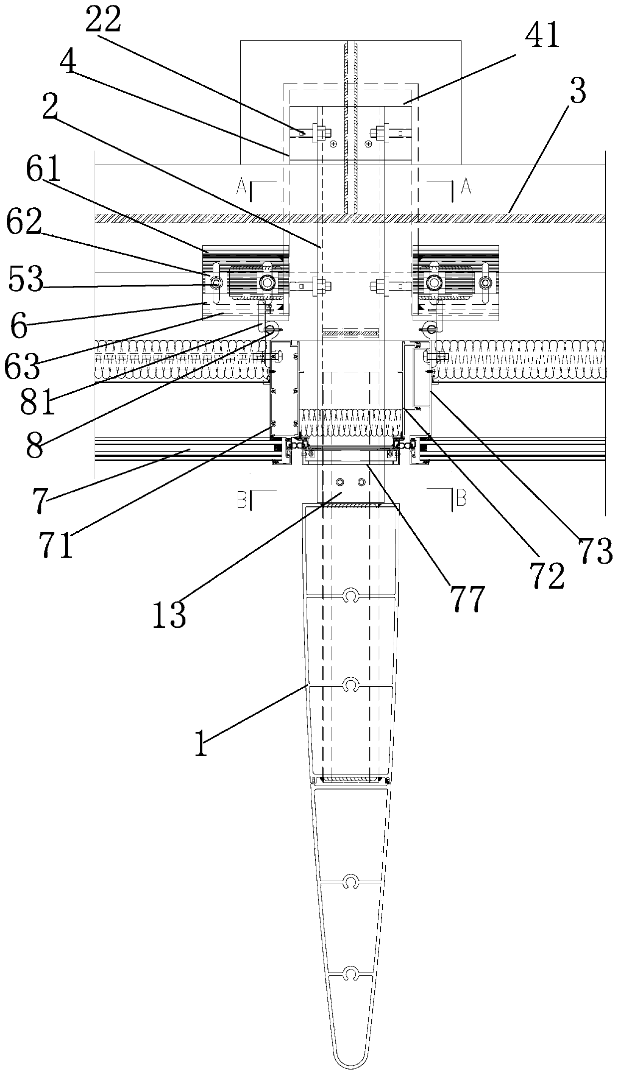 Unitized curtain wall system with large cantilevered decorative wings and installation method thereof