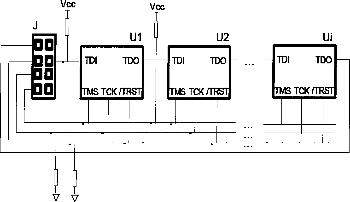 Method, system and apparatus for fault detection of tested device