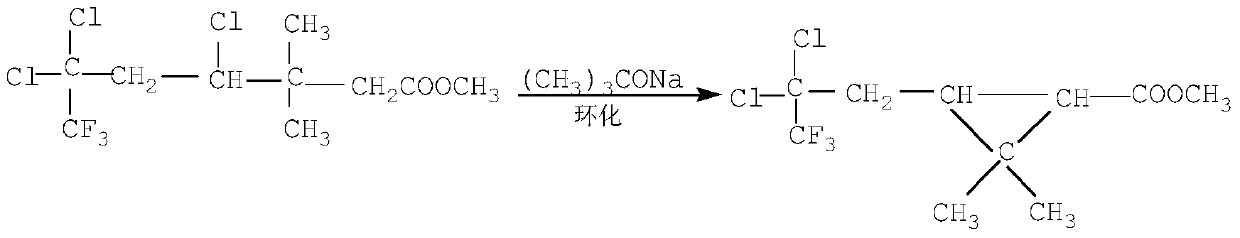 Continuous production method for trifluoro monochloro chrysanthemic acid