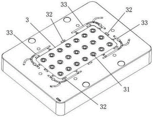 A liquid silicone injection mold