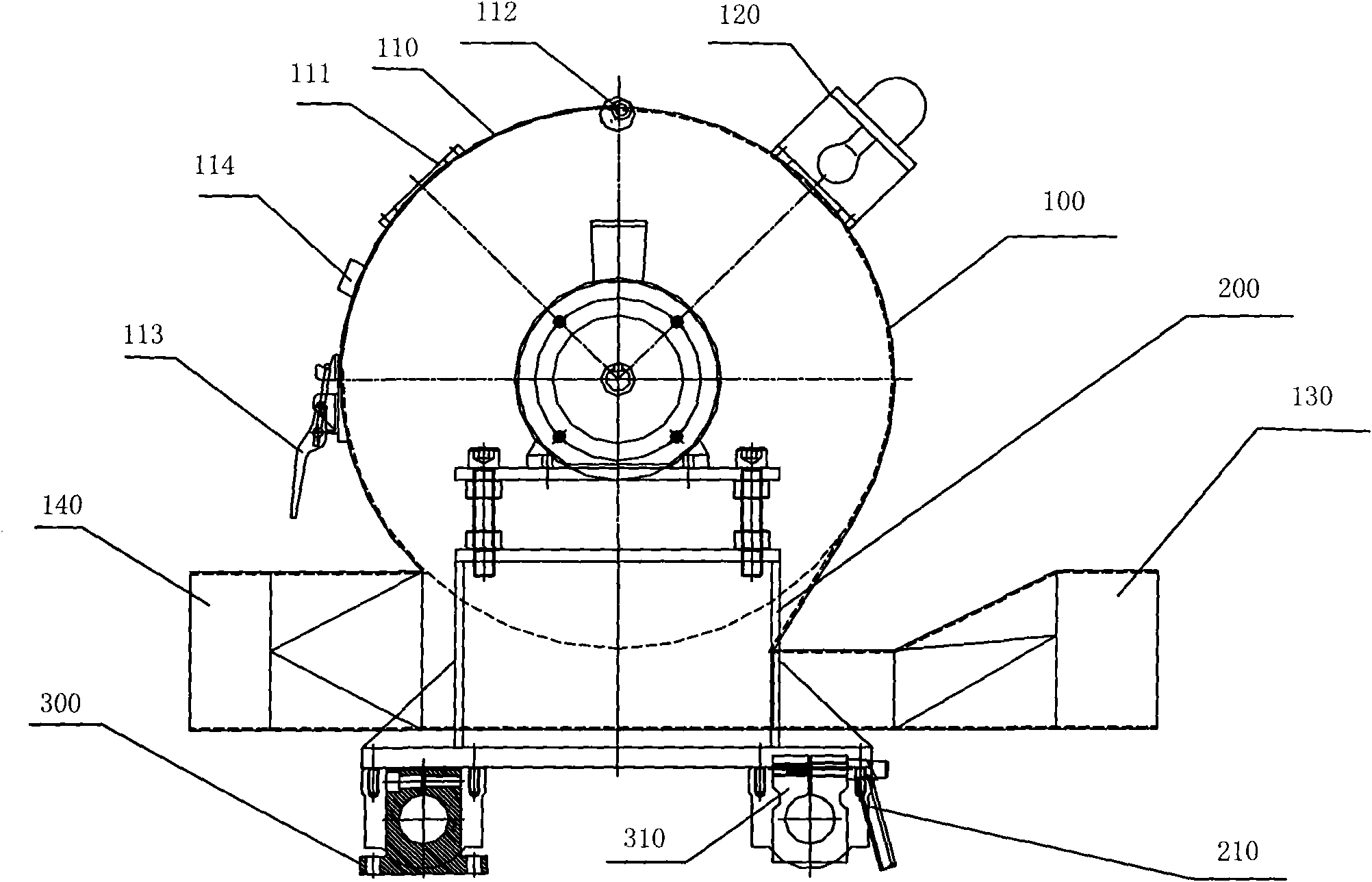 Oppositely blowing type grain cutting cover device