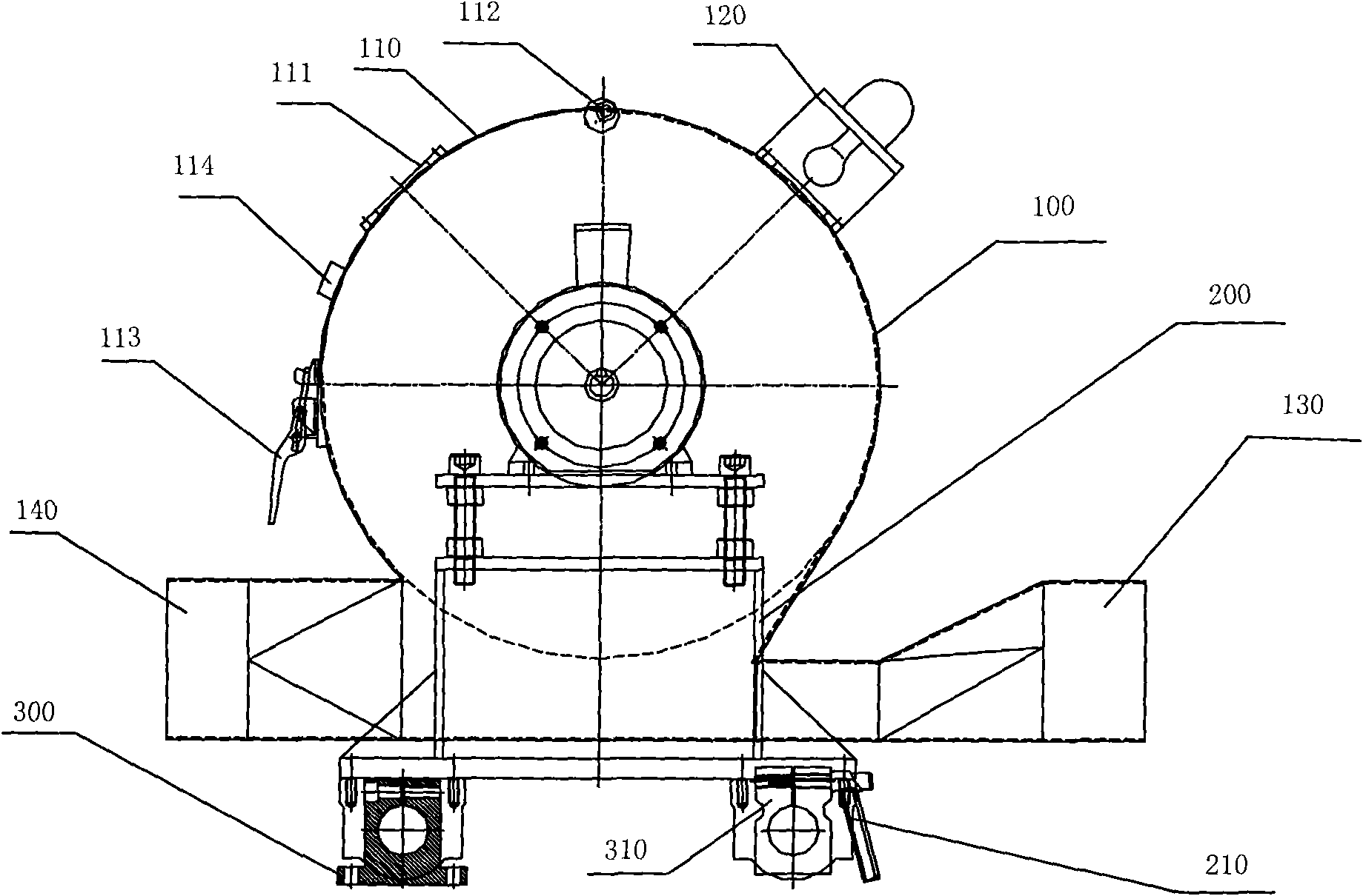 Oppositely blowing type grain cutting cover device
