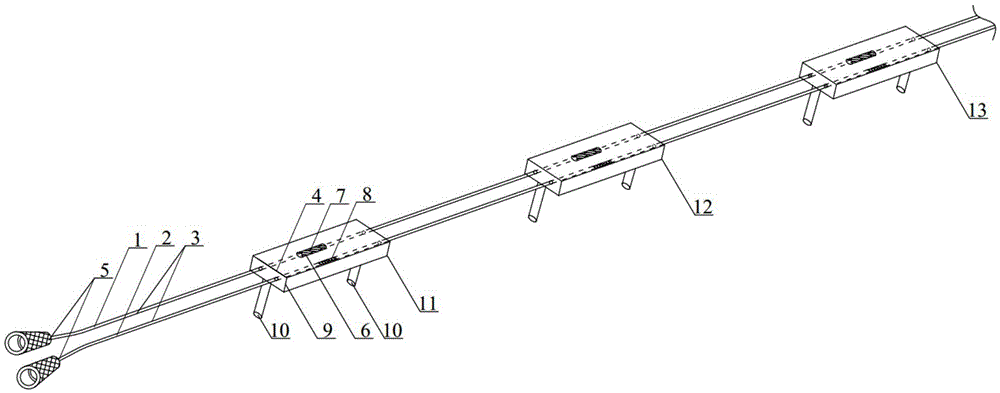 Fiber grating sensor insert for mould pressing product detection and manufacturing method thereof