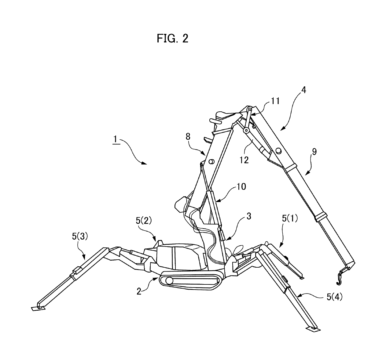 Safety device for mobile crane