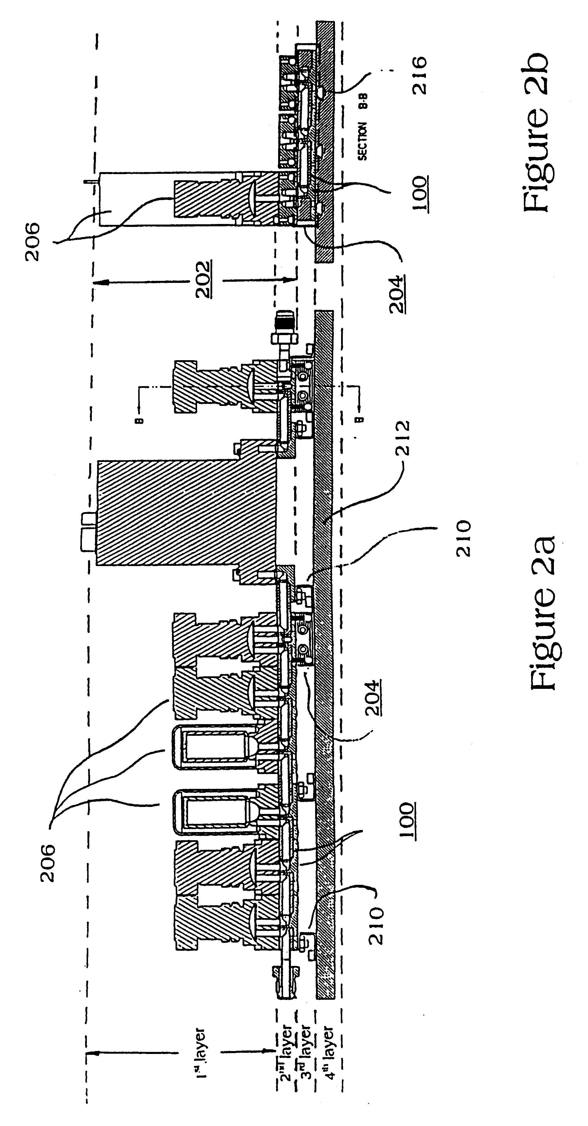 System of modular substrates for enabling the distribution of process fluids through removable components