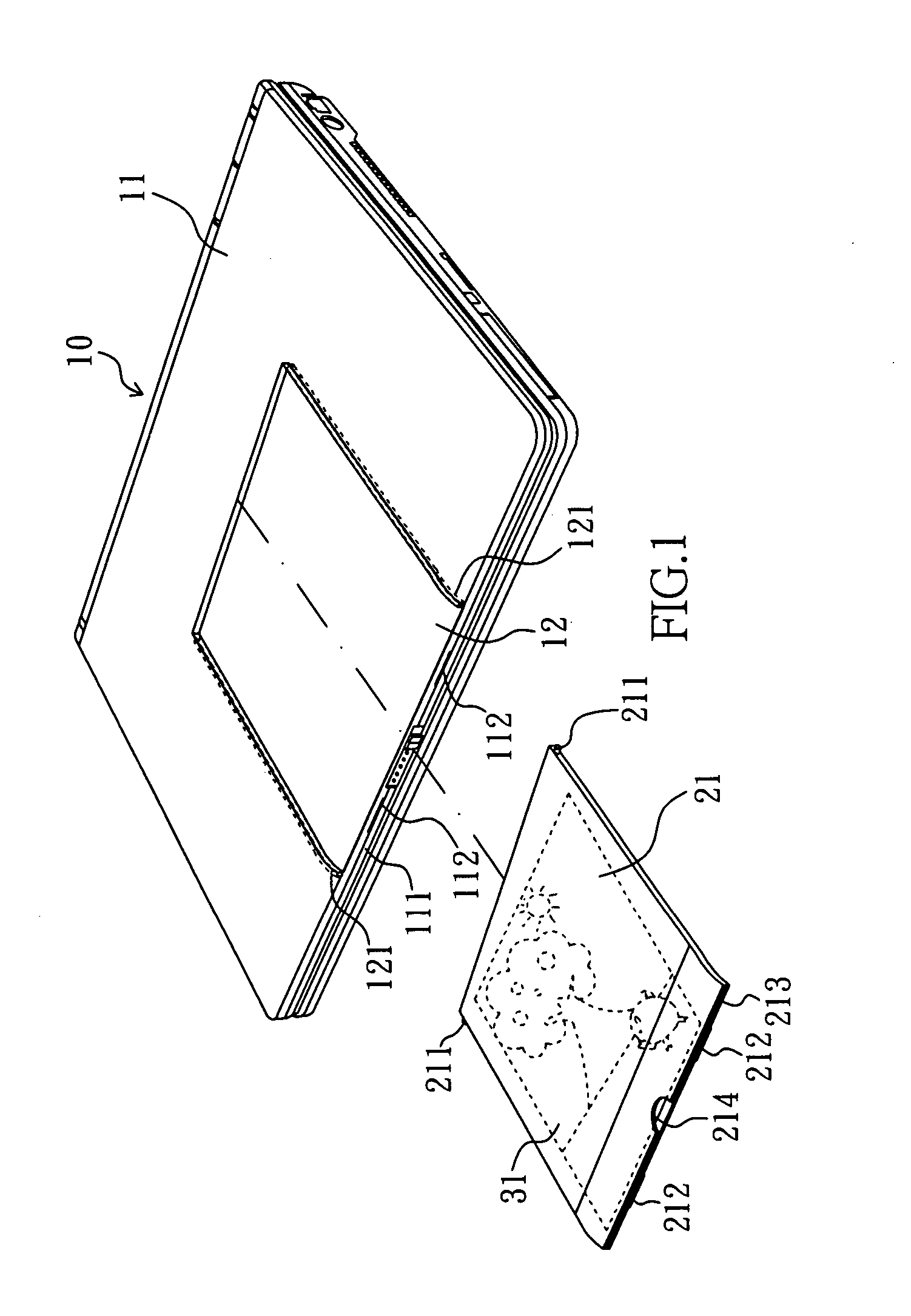 Rereconfigurable structure for panel of portable personal computer