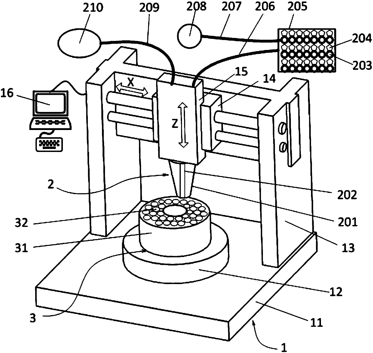 3D printing grinding wheel with cooling channels, laser 3D printer and preparation method of 3D printing grinding wheel