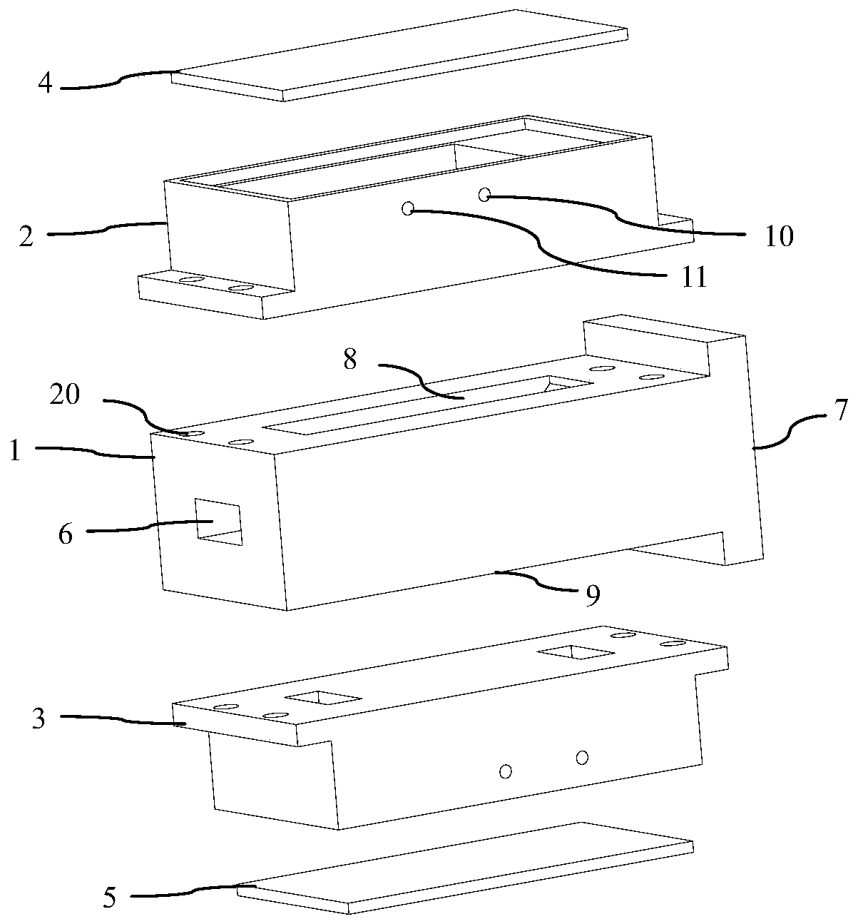 Bidirectional coupling detector and method based on rectangular waveguide