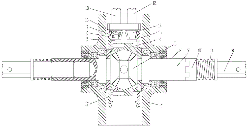 High-stability adjustable dual-conical-tooth differential gear