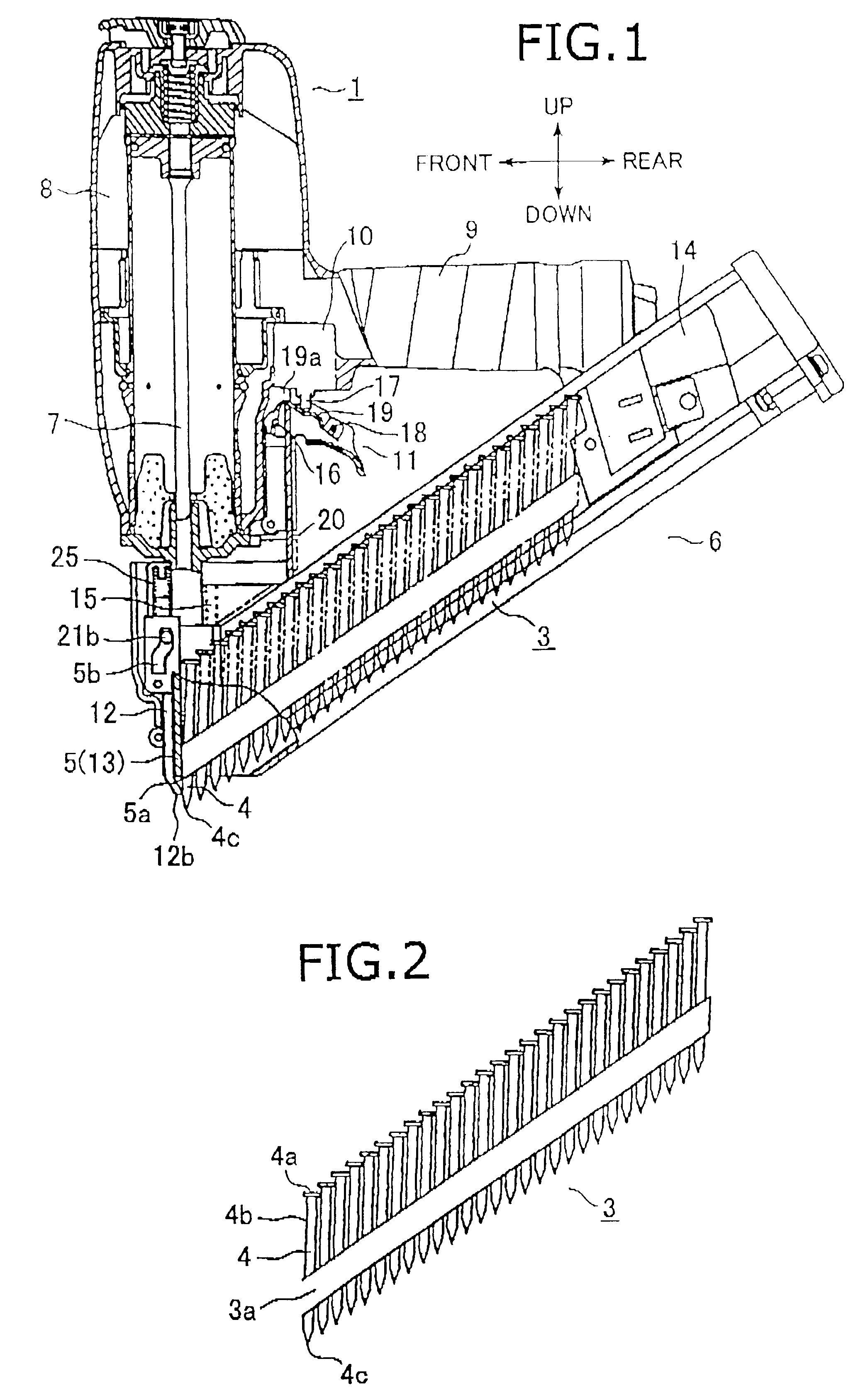 Nail gun with safety portion mechanism for preventing misfires
