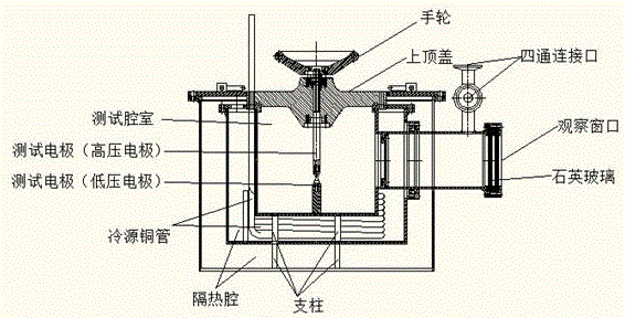 Gas low temperature electrical characteristics test device