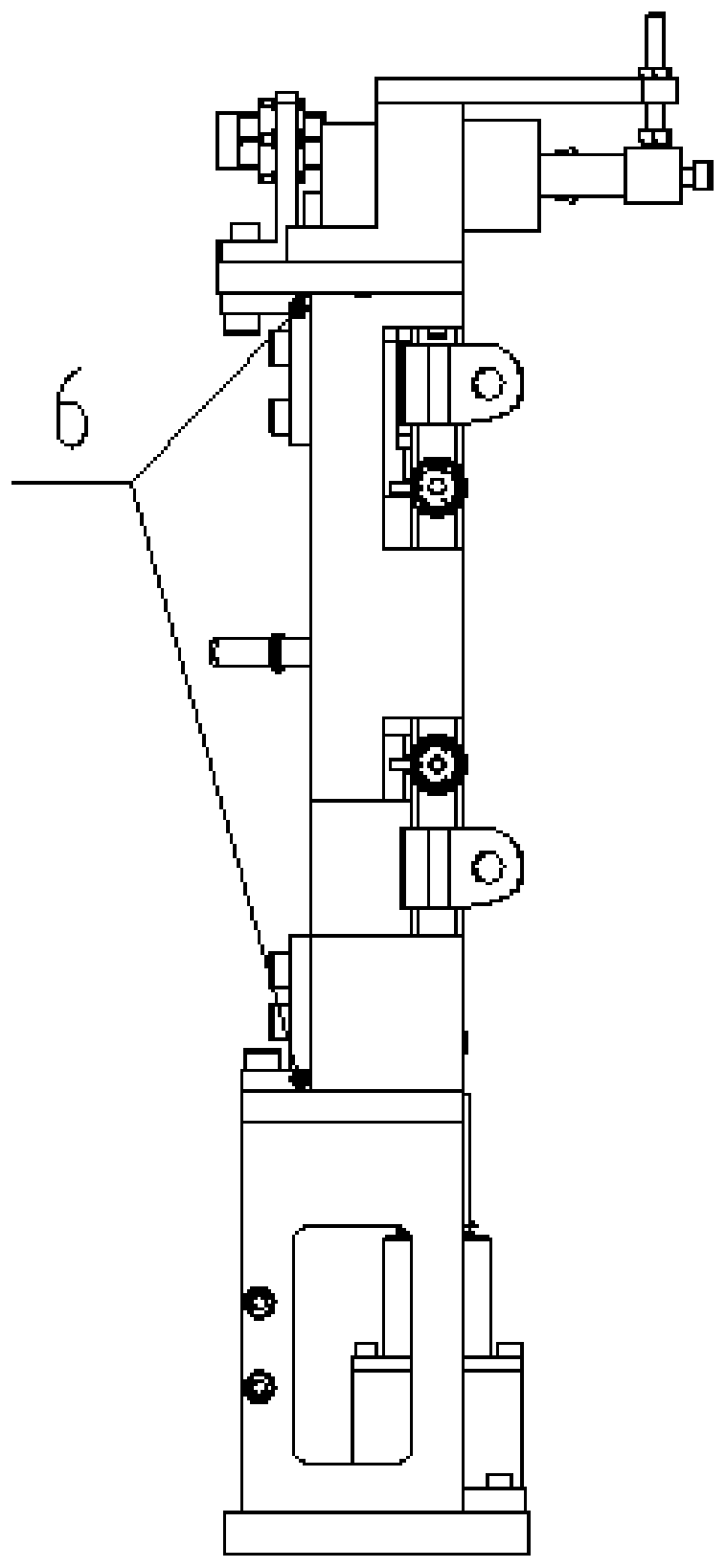 A square oil distribution pipe welding fixture