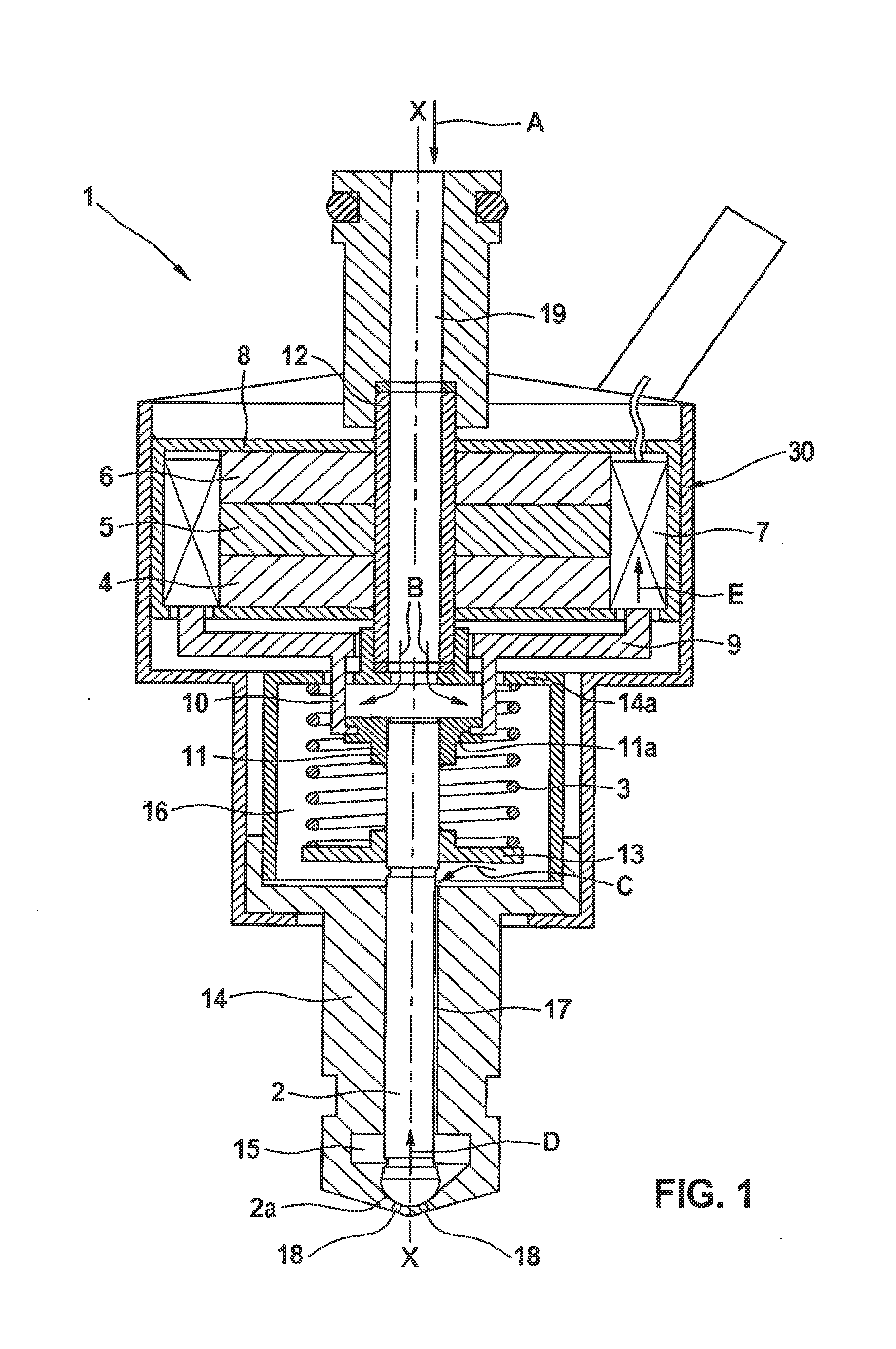 Device for injecting fuel