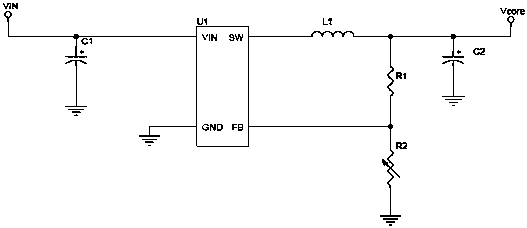 Device and method for dynamic regulation of core voltage of embedded processor