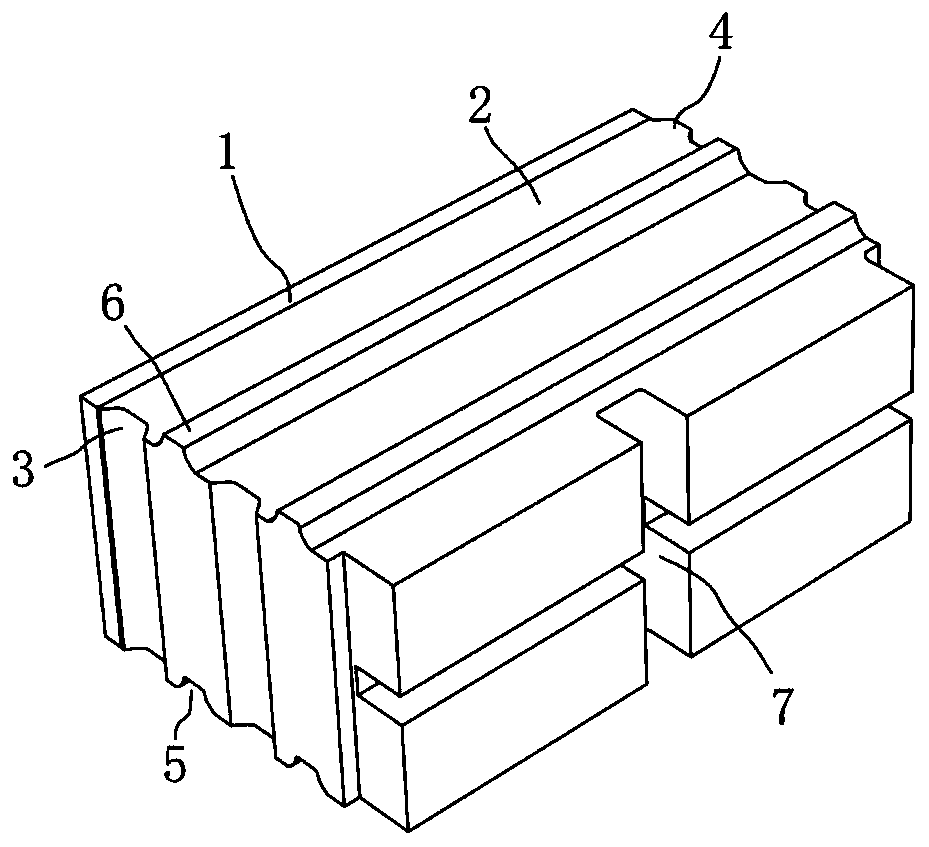 An integrated composite wall decorative block and its construction method