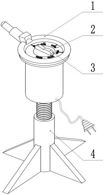 Warning device for avoiding secondary traffic accident at night