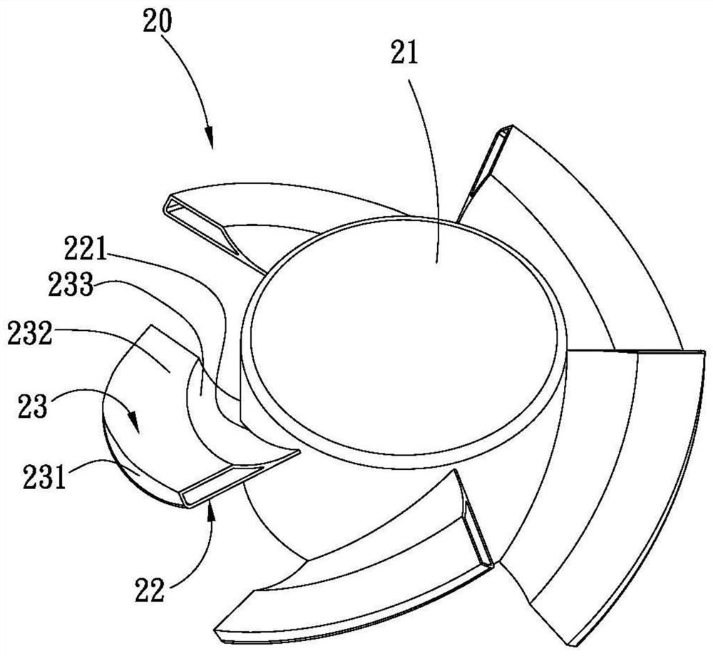 Heat dissipation fan blade structure and heat dissipation fan