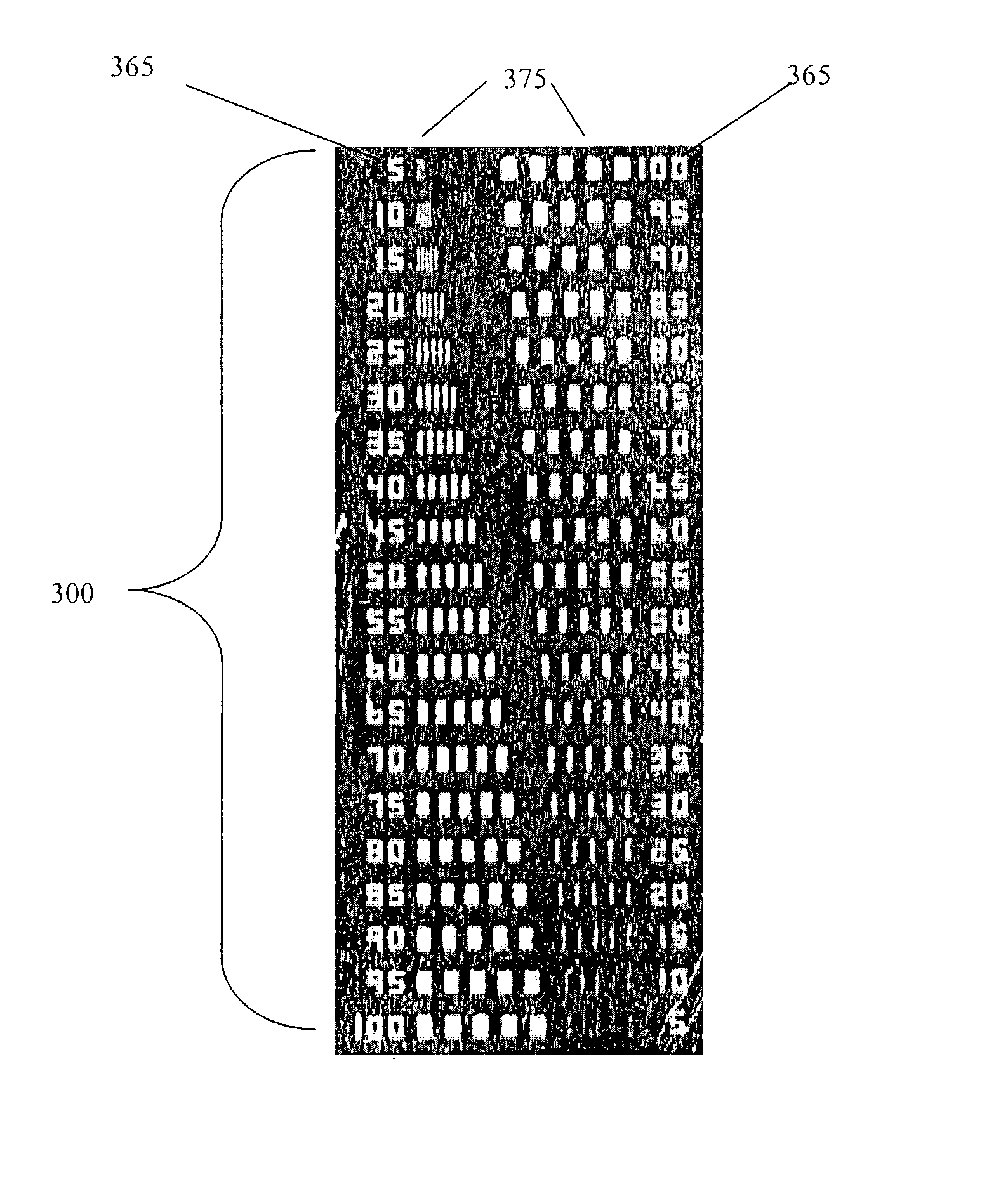 Patterned supports for testing, evaluating and calibrating detection devices