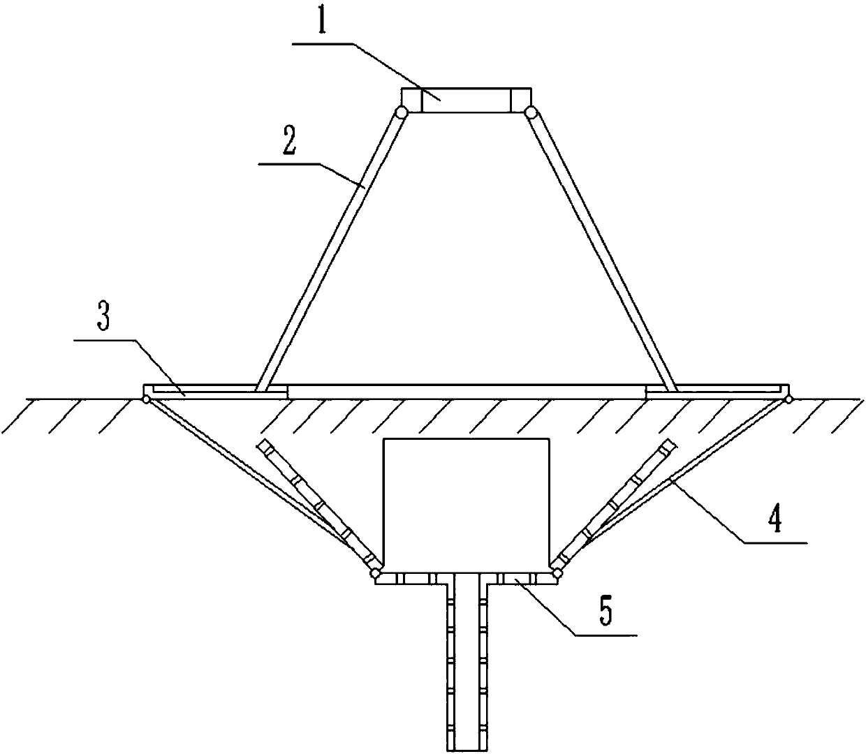 Supporting device for planting plants in gardens