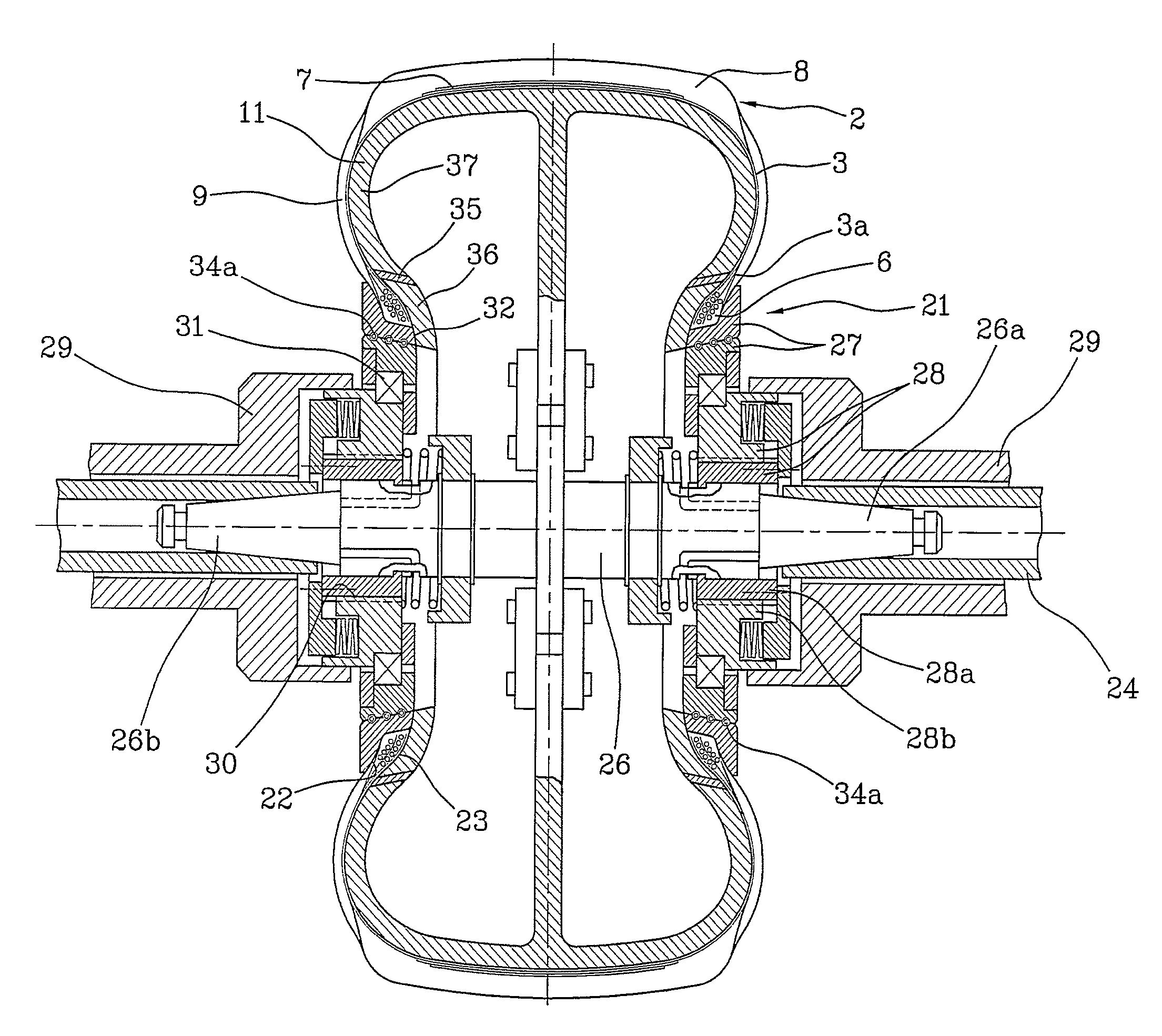 Apparatus for producing pneumatic tyres