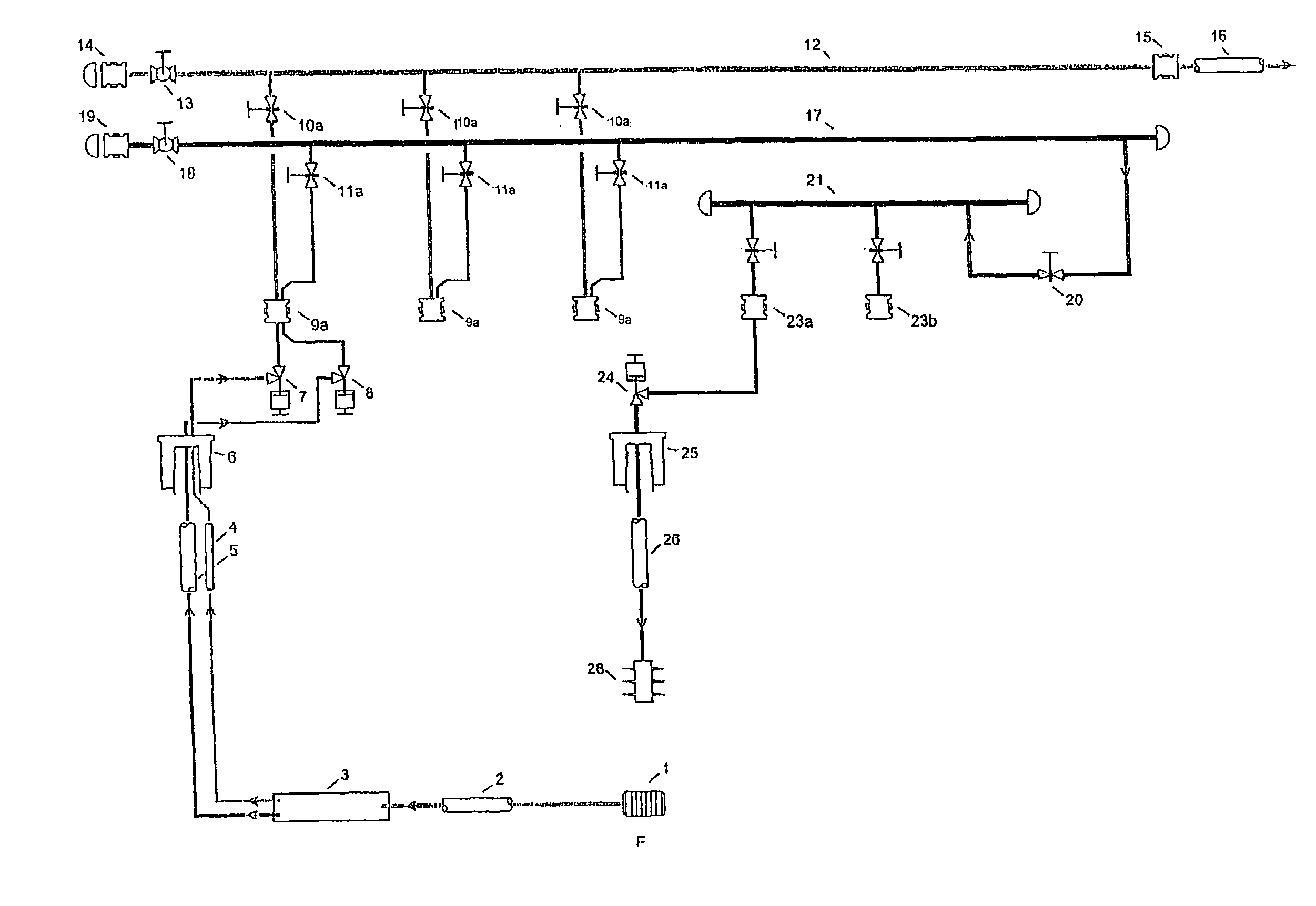 Method and arrangement for treatment of fluid