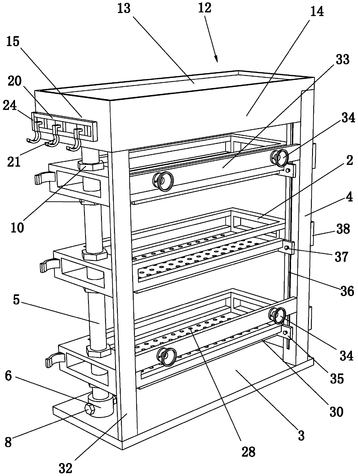 Kitchen storage rack and mounting method thereof
