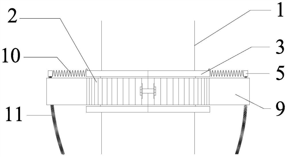 A turbulence energy dissipation device for suppressing breeze vibration of steel pipe tower rods