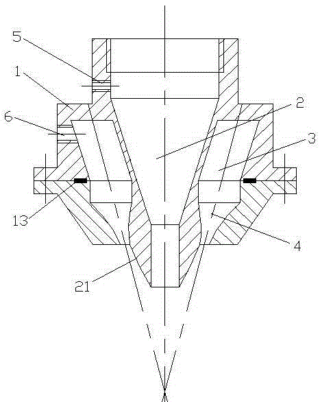 Laser cutting head for strip steel