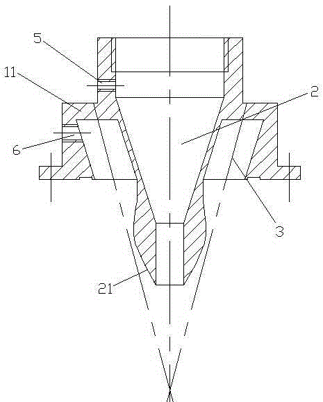 Laser cutting head for strip steel