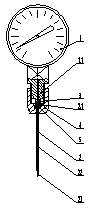 Pipe inner cavity pressure detector of evaporator