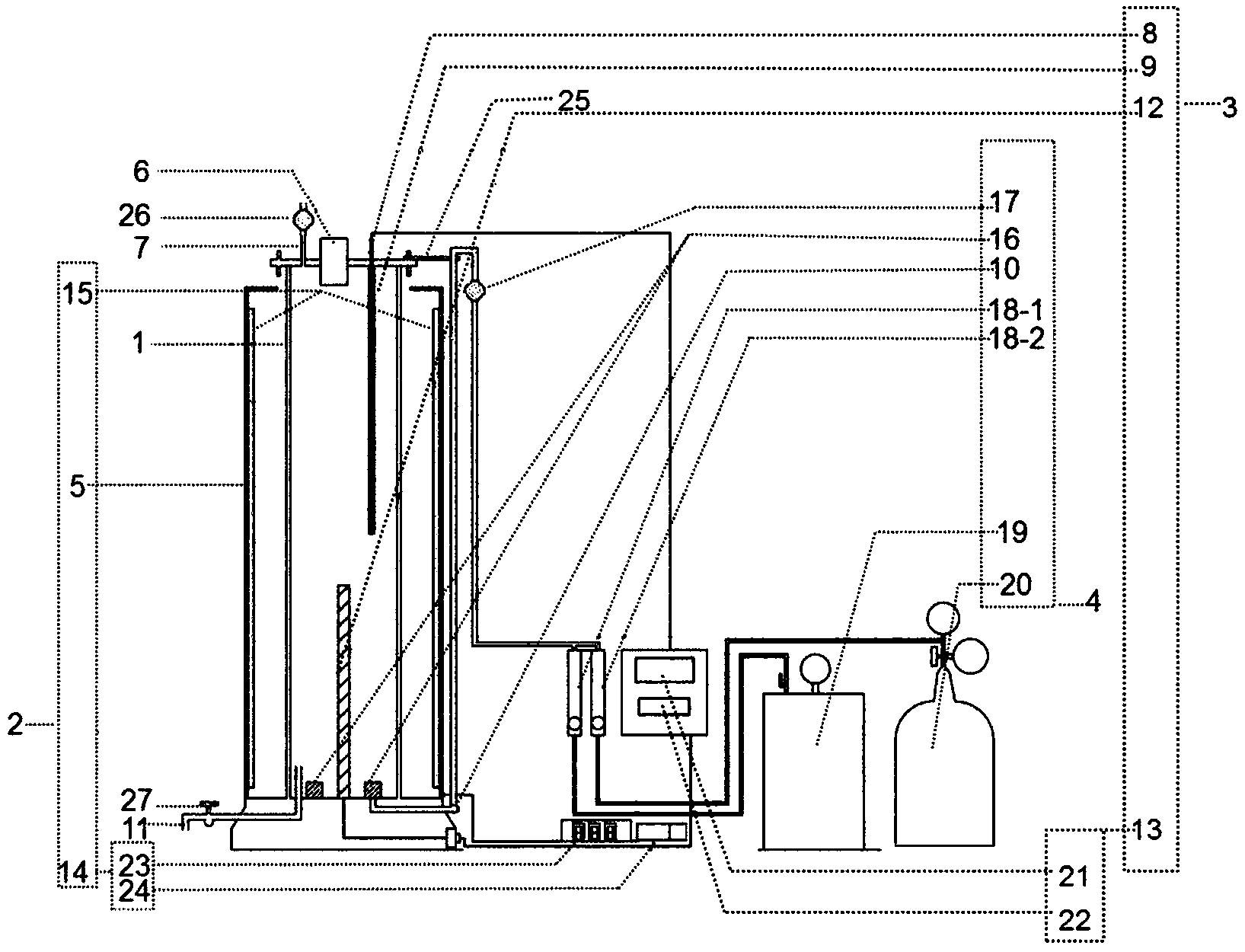 Cylindrical air-lift type high-efficient photobioreactor for microalgae culture and application thereof