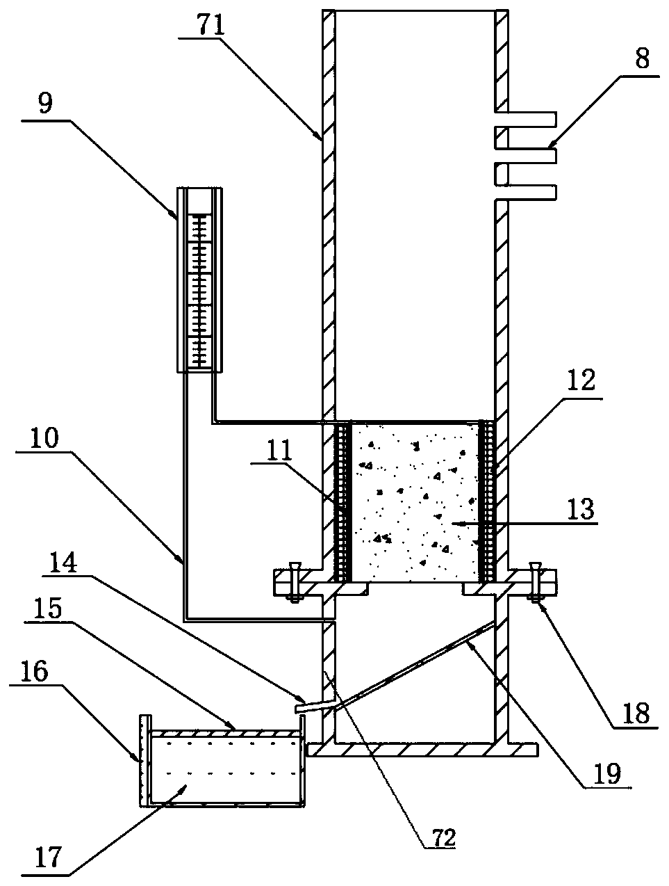 Apparatus and method for testing permeability deterioration law of sponge city permeable pavement
