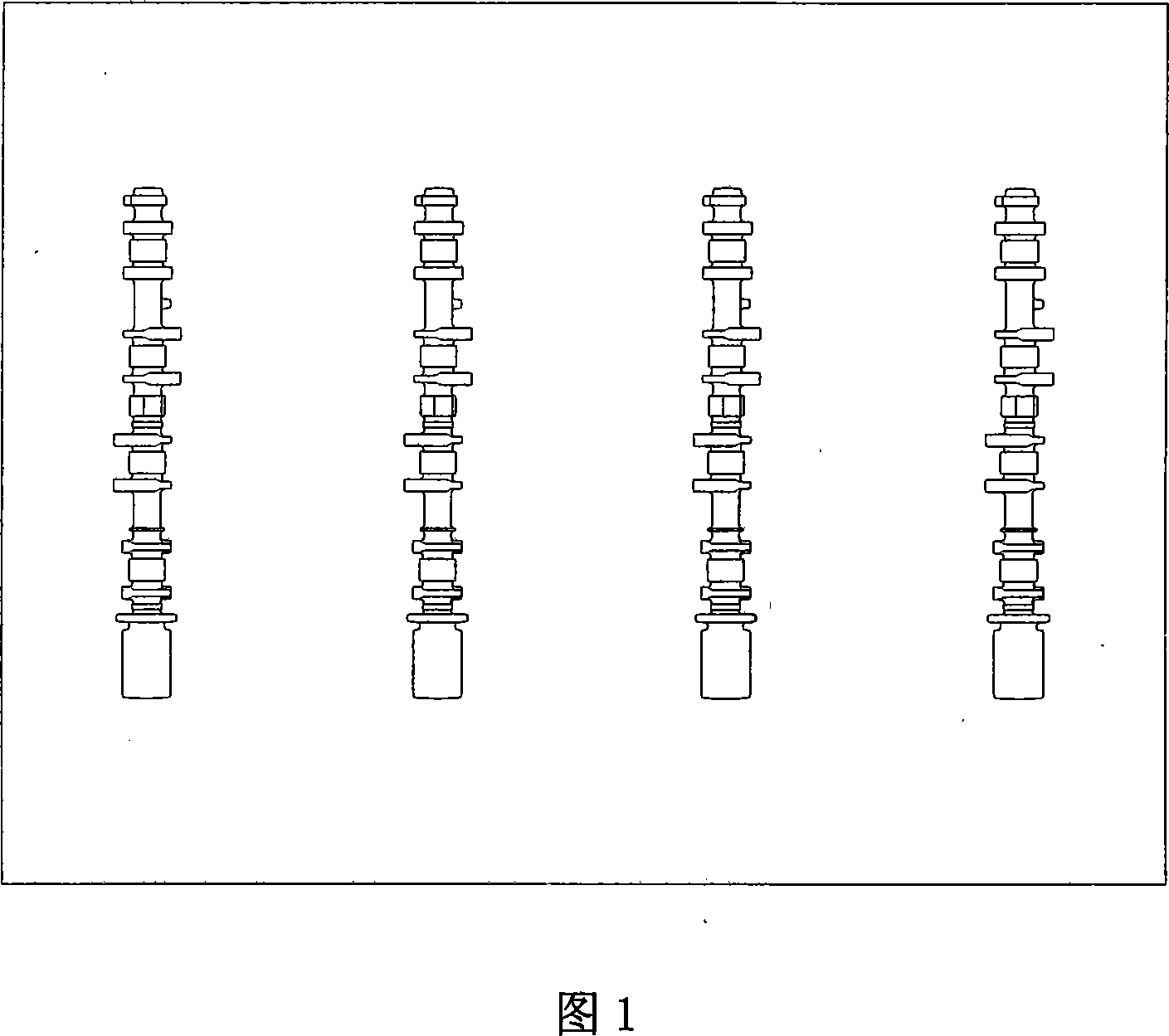 Camshaft sand mold manufactured with tectorial membrane sand with reclaimed sand as roughing sand and manufacturing method thereof