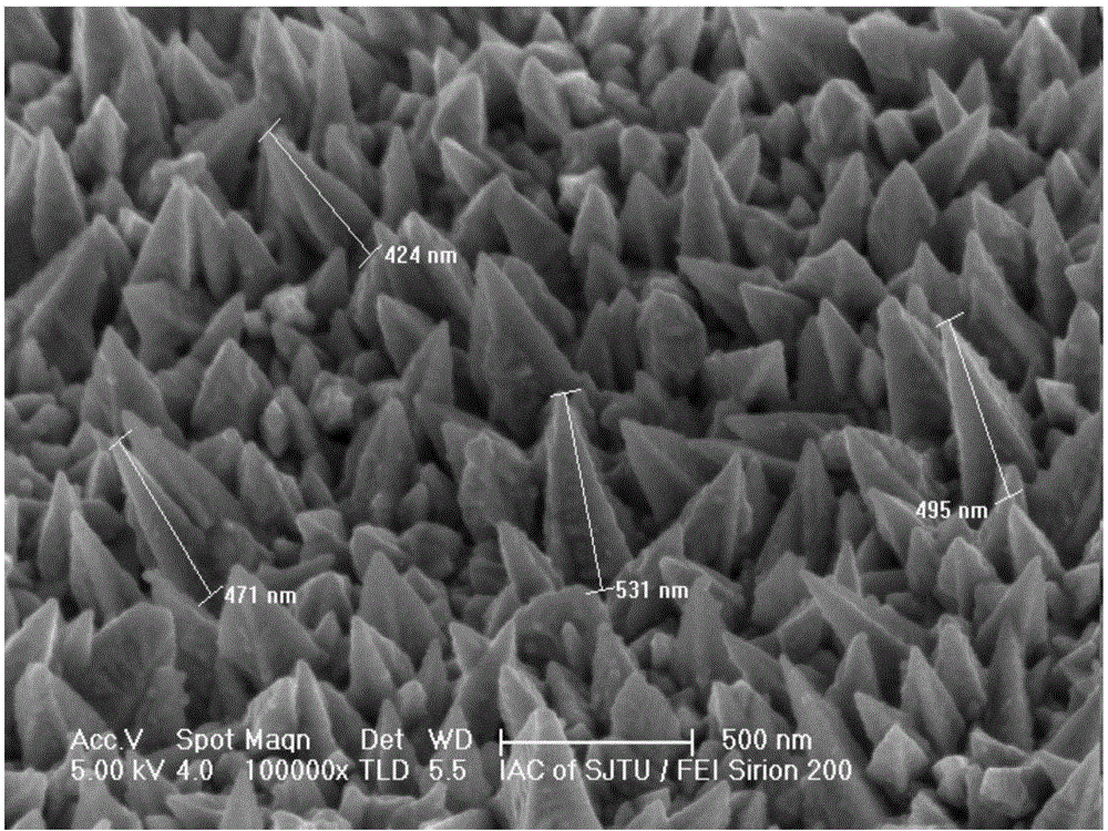 Method for preparing micro-nano needle conical structure for copper interconnection by electrochemical deposition