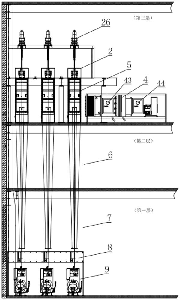 Spinning equipment for producing composite conductive fiber POY