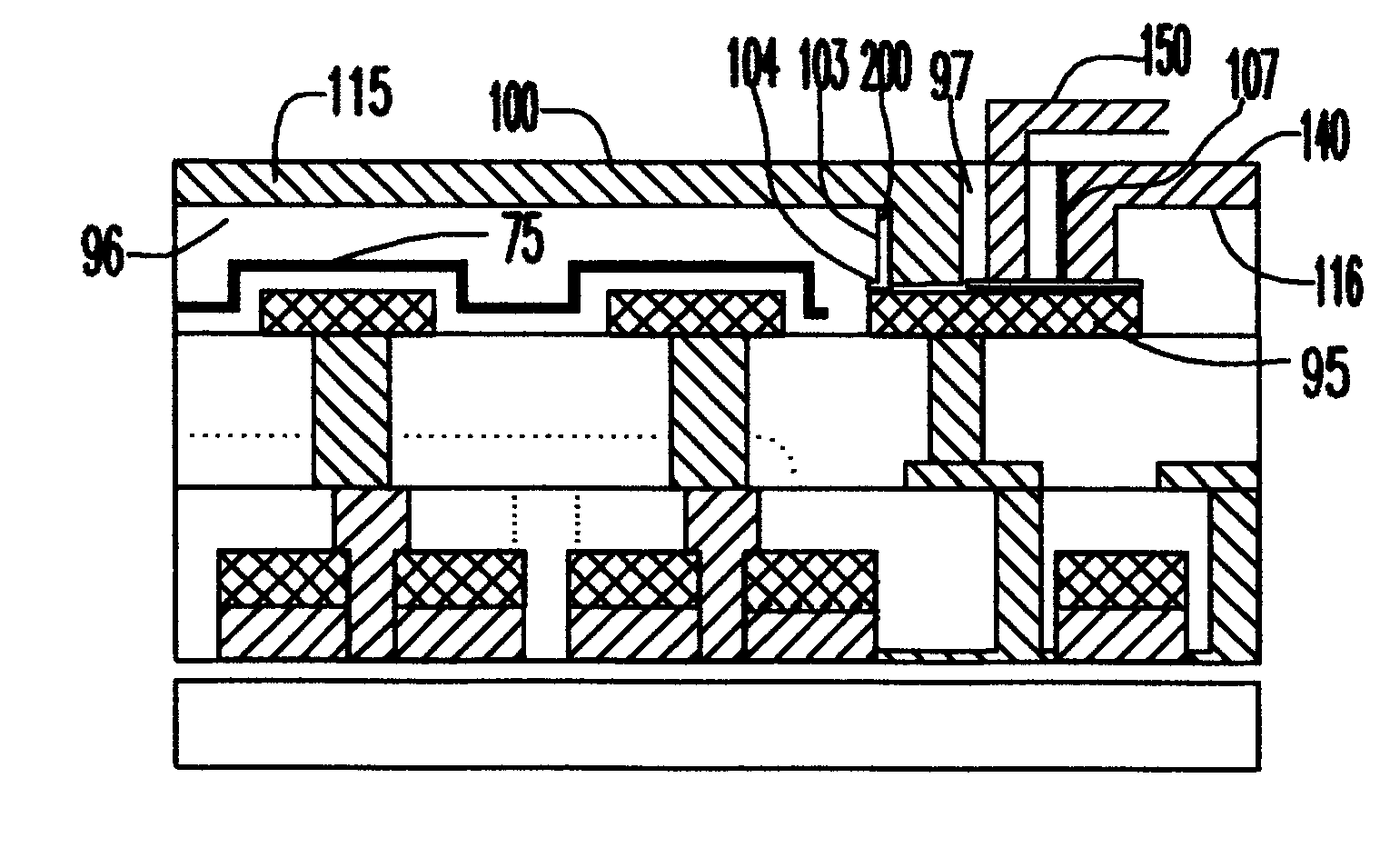 Storage-capacitor electrode and interconnect