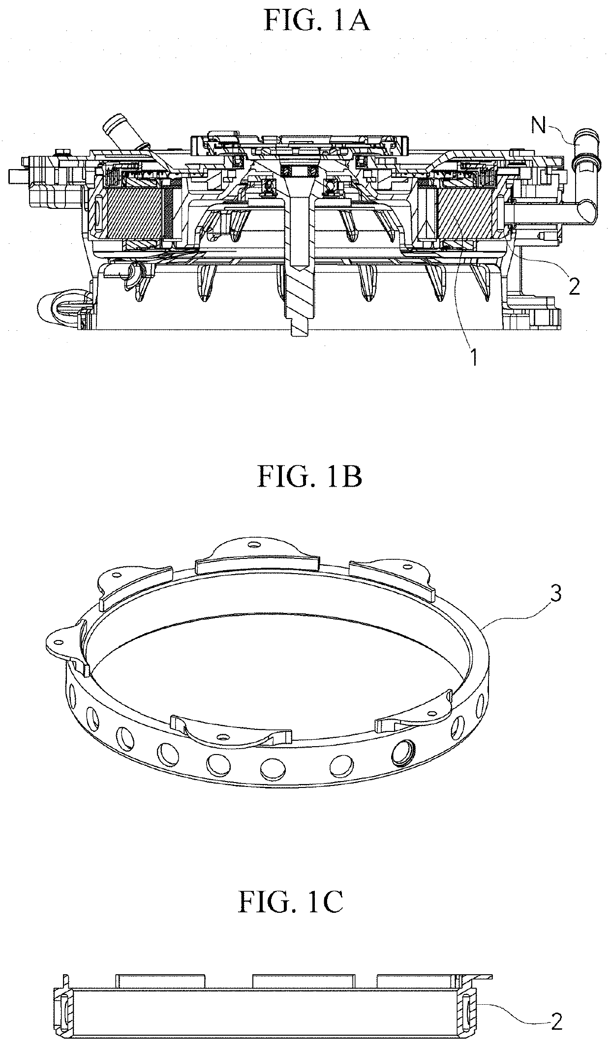 Core-bobbin assembly and motor cooling method using the same