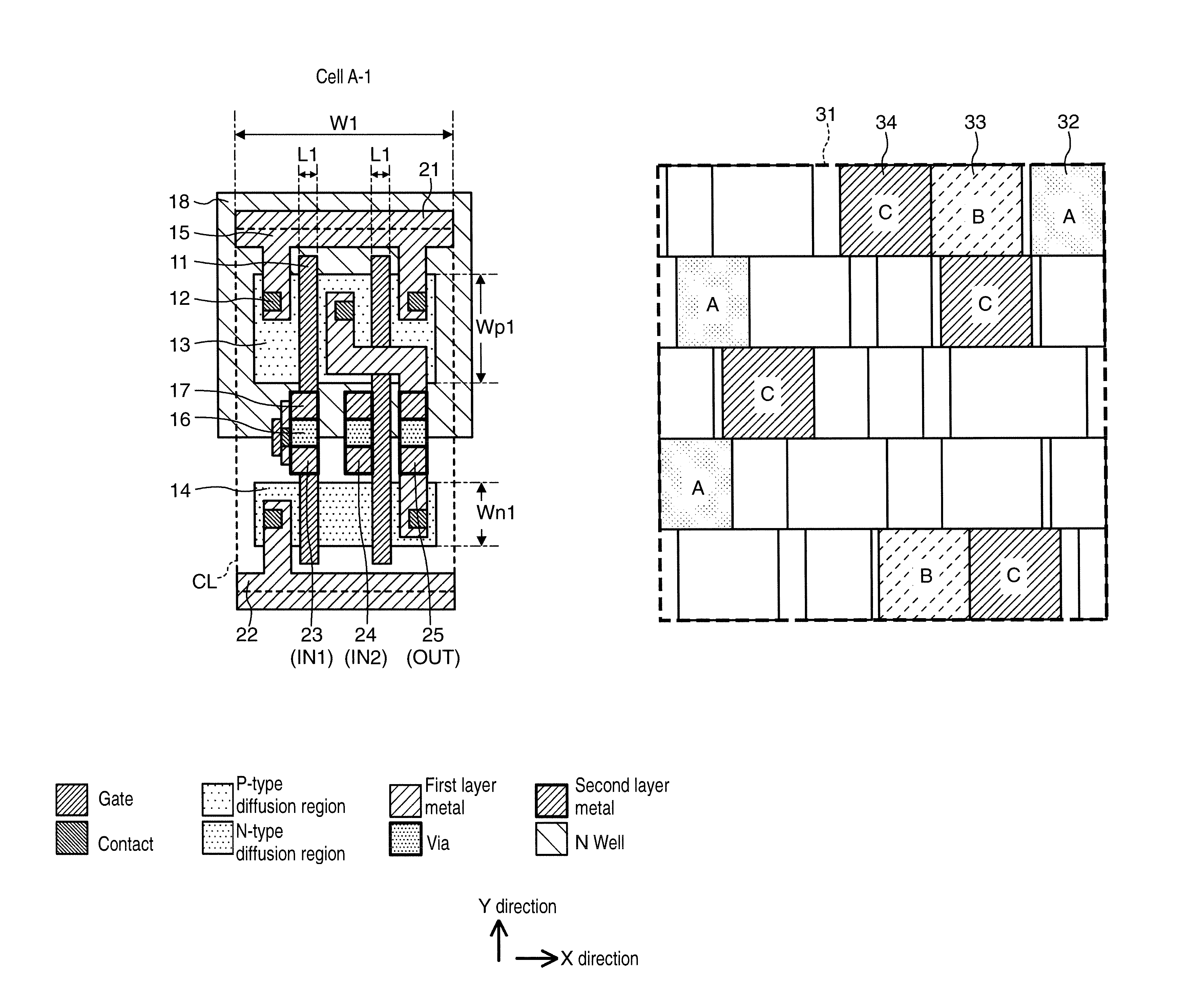 Semiconductor integrated circuit device having a plurality of standard cells for leakage current suppression