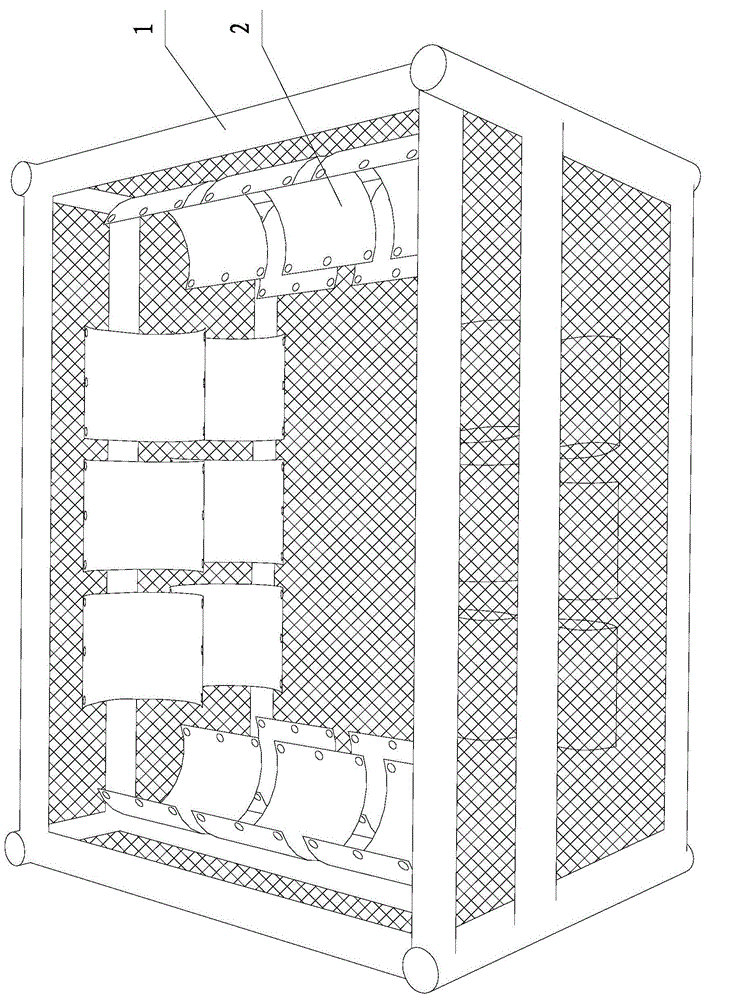 Egg bag collecting and hatching devices for industrial seedling culture of Rapana venosa and use method of devices