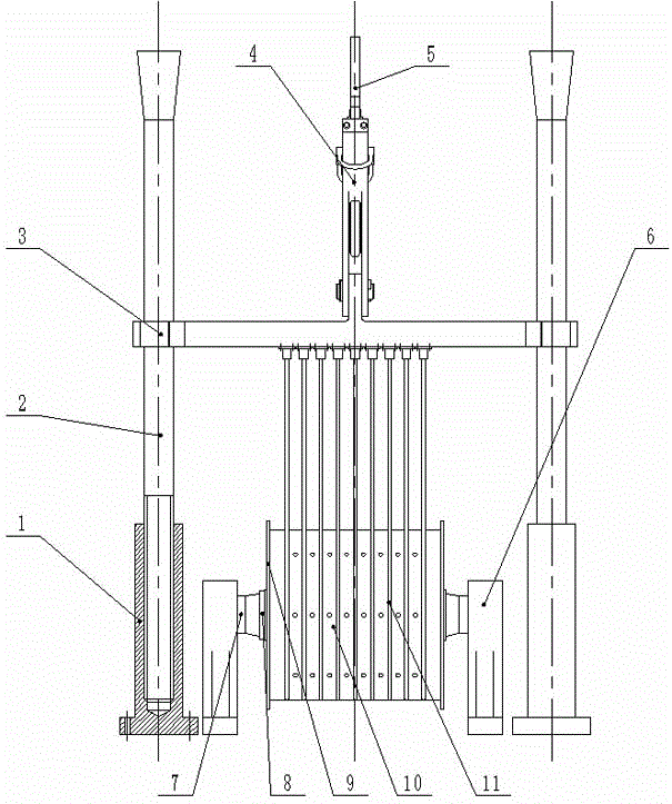 An automatic adjustment device for steel wire rope tension balance for hoisting