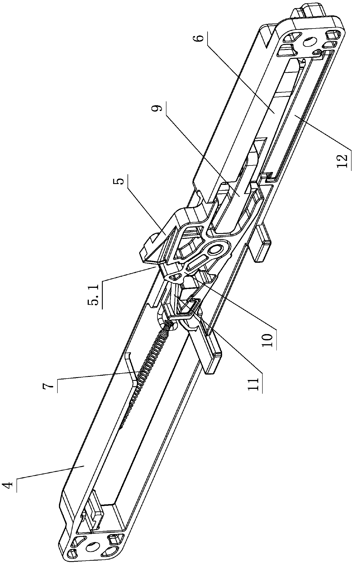 An integrated optimized rebound mechanism for furniture slide rails