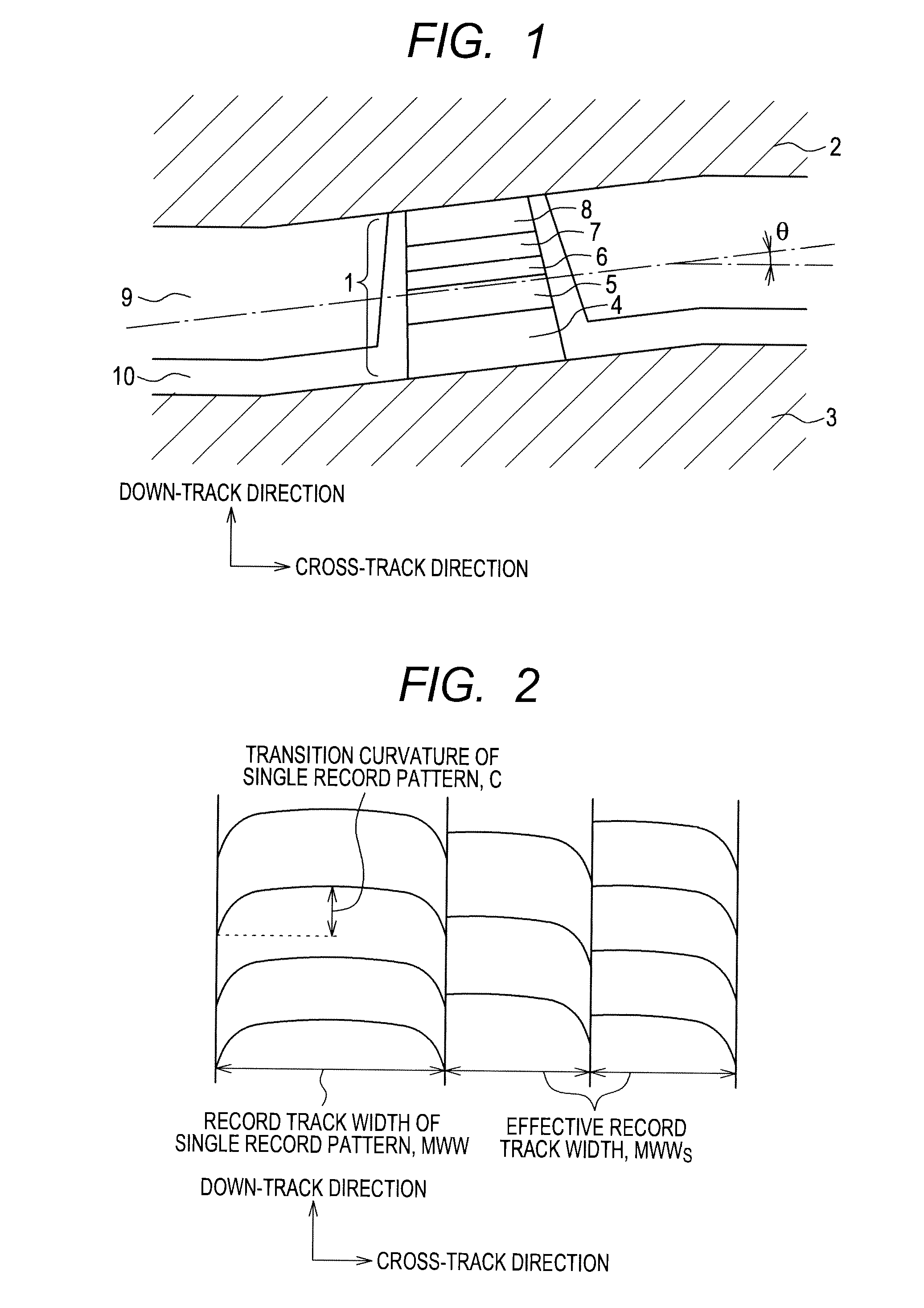 Magnetic head and magnetic disk drive to be used for shingled recording method